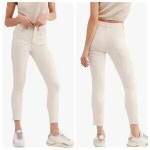Free People White High Waist Skinny Jeans